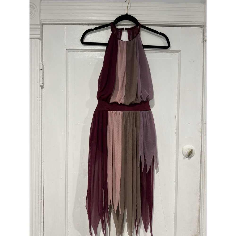 Weissman Thunder 10791 Dance Costume Adult Small SA Burgundy Lyrical Ballet